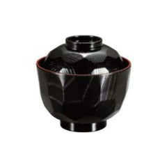 【耐熱ABS ニュー亀甲小吸椀 黒内朱】 高さ95(mm)/業務用/新品