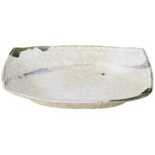 織部流線11号長盛皿 33×23.5×5cm 442-019