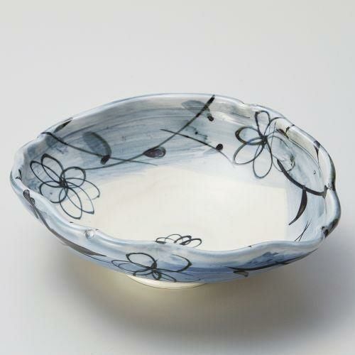 ゴス花紋たわみ向付 18×16×6cm 040-109