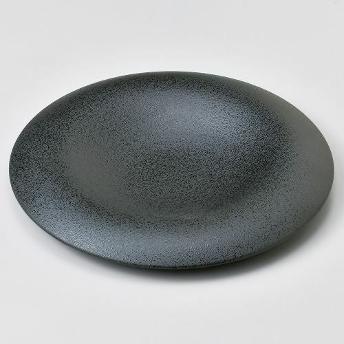 黒結晶クレータープレート φ26×3.3cm 206-109