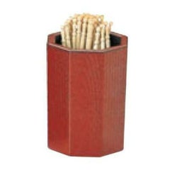 八角木目 楊枝入 朱内黒/業務用/新品