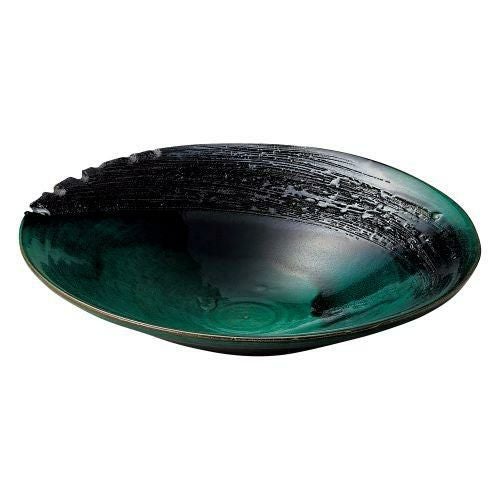 緑釉13.7皿鉢 φ41×10cm 236-029