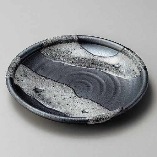 天目白流玉渕7.5深皿 φ23×2.6cm 204-059