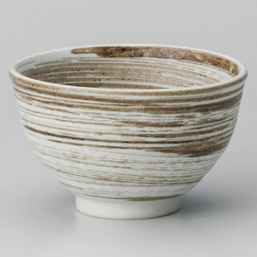 至福白手引飯碗(小) φ10.8×6.5cm 365-398353-129