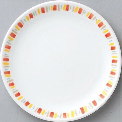 ダイヤセラム (強化) オレンジ十草 メタ 6.5吋 中皿