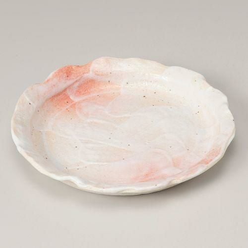 桜志野輪花7.0皿 φ21.4×2.7cm 198-159