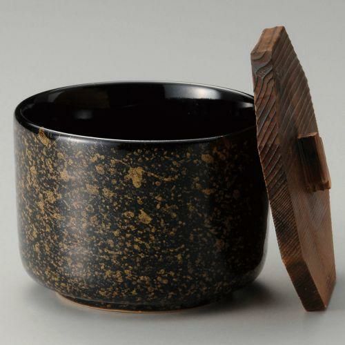 錦天目飯器(蓋付) φ11×8cm 342-319