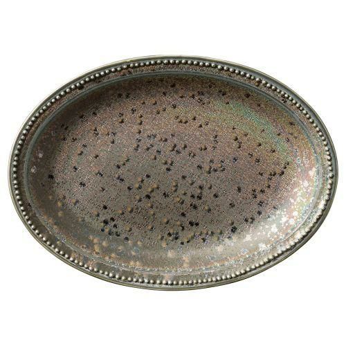 窯彩24cm楕円皿 23.7×17×2.5cm 462-029