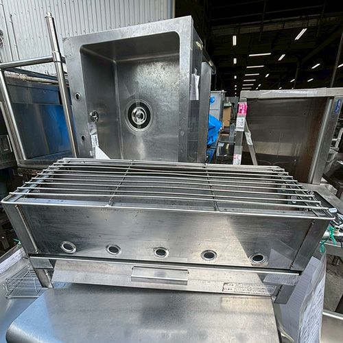 中古】串焼き 卓上 幅600×奥行160×高さ210 都市ガス 【送料別途見積