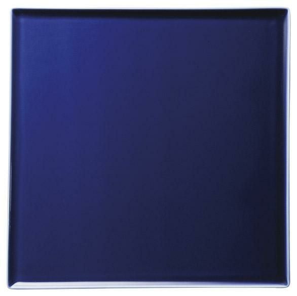 ラルジュ27cmスクエアプレート(ツヤブルー)