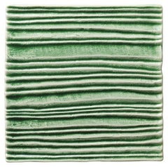 和流15cmスクエアプレート(織部流し)