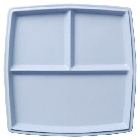 シャンブル22cm角三つ仕切りプレート(Cブルー)