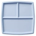 シャンブル22cm角三つ仕切りプレート(Cブルー)