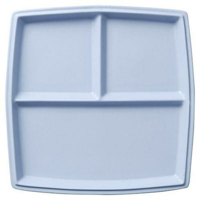 シャンブル22cm角三つ仕切りプレート(Cブルー)