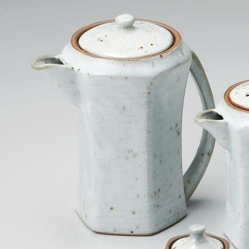 粉引青磁たれポット 14×9.5×16cm(400cc) 283-019