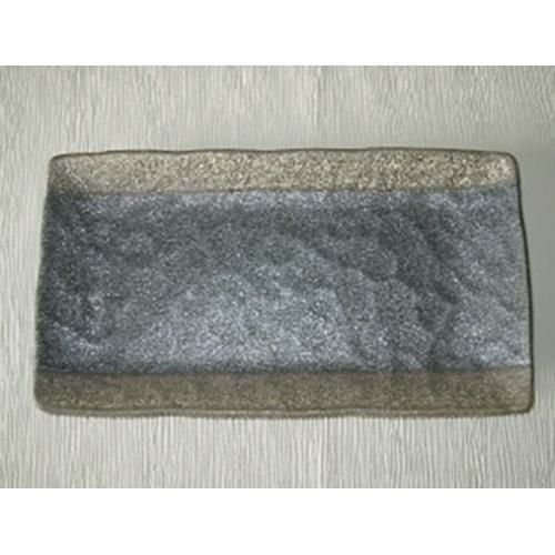 塗り分け黒真珠亀甲ホッケ皿