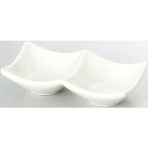 14cm 二連皿 粉引