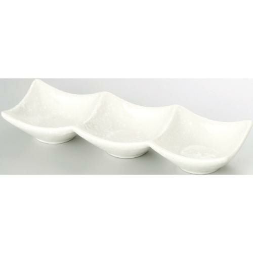 20cm 三連皿 粉引