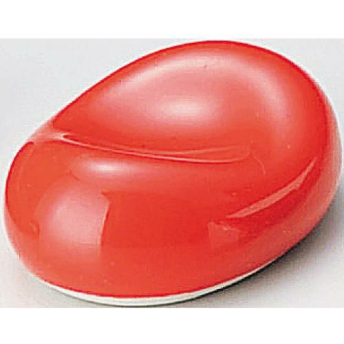 箸置 有明 箸置丸型赤 6-114-25 幅44mm×奥行33mm 10個入/業務用食器