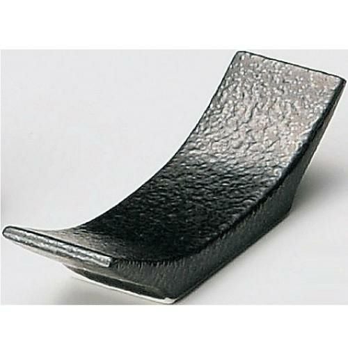 箸置 有明 箸置反型黒耀10個入/業務用食器