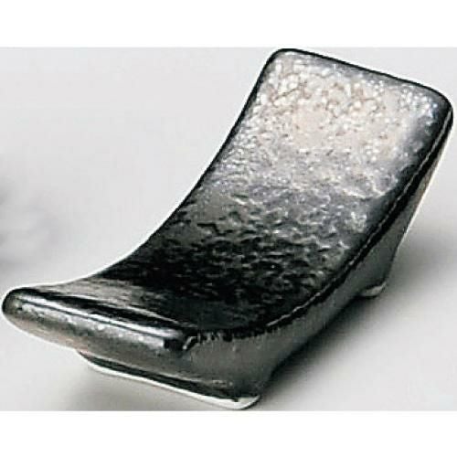 箸置 有明 箸置波一型黒耀10個入