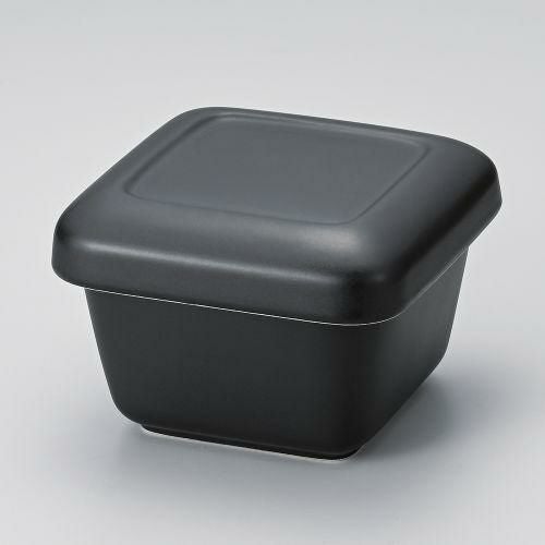 黒釉飯櫃(めしびつ)2合用 16×16×11cm 385-189