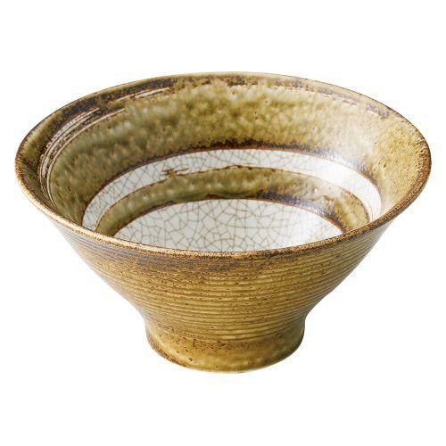 うず刷毛貫入朽葉6.5千段高ハマ丼 φ20×10cm(1100cc) 419-109