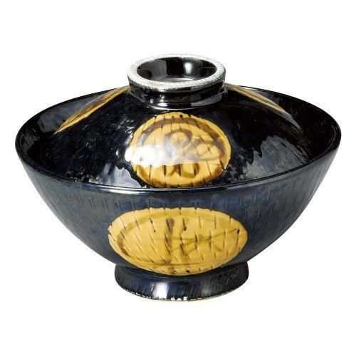 引出天目松竹梅のり茶漬(蓋付) φ15×10.3cm 437-209