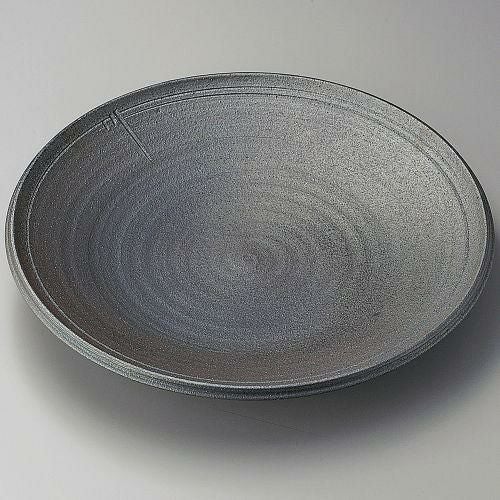炭化ロクロ目13.0大皿 φ39.5×6cm 168-059