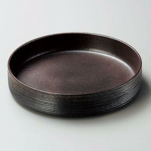 銀吹外クシメ21cm鉢 φ21.2×4.5cm 256-079