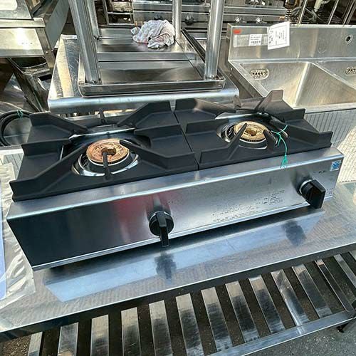 中古】2口ガステーブルコンロ リンナイ(Rinnai) RSB-211SV 幅542×奥行 中古】2口ガステーブルコンロ リンナイ(Rinnai) RSB-211SV 幅542×奥行