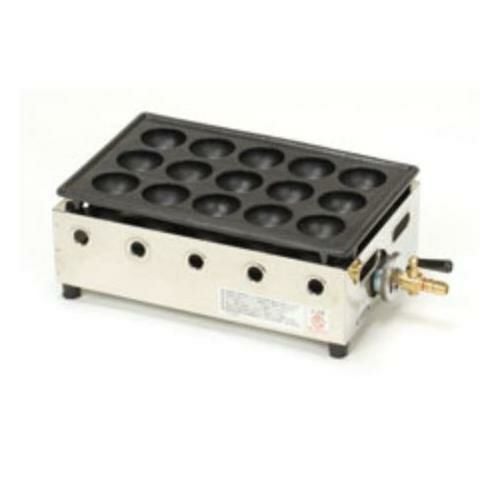 【タチバナ製作所】たこ焼き器シリーズ 15穴 T-15 幅305×奥行160×高さ100(mm)