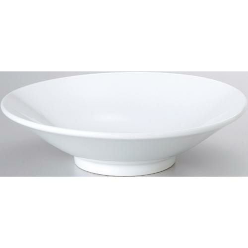 白中華切立高台23cm 浅丼