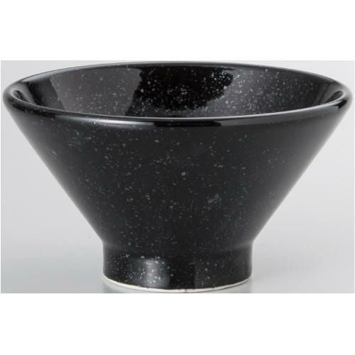 黒中華 高台14cm深丼 黒御影 10個入