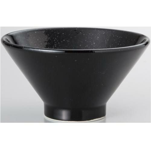 黒中華 高台16cm深丼 黒御影 10個入