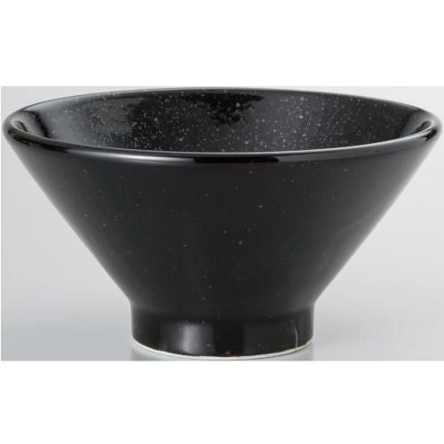 黒中華 高台18cm深丼 黒御影 10個入