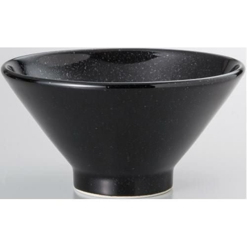 黒中華 高台19cm深丼 黒御影 10個入