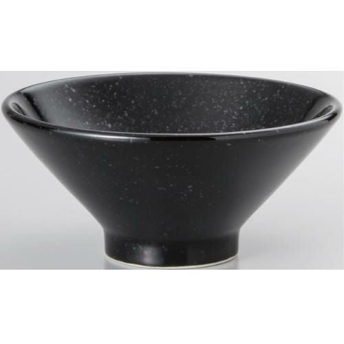 天河 切立13cmライス碗 黒御影 10個入