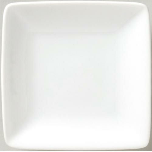 水明 白13cm正角皿