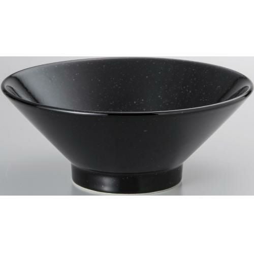黒中華 切立高台22cm丼 黒御影