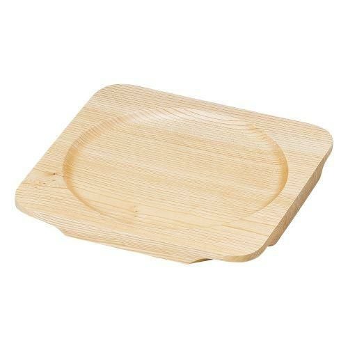 白木正角木台Fφ175 20.5×20.5×H1.5cm 390-279