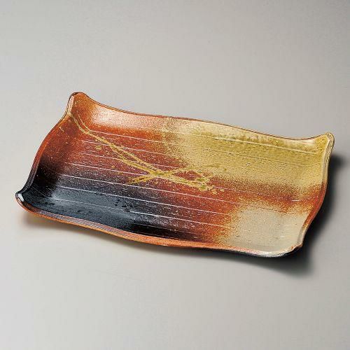 古信楽12.0長角皿 35.5×24.5×3cm 159-019