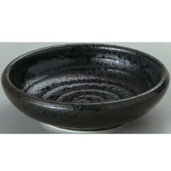 丸皿 鳴門 3.0寸深皿黒耀10枚入  (業務用)