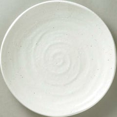 鳴門 7寸皿粉引