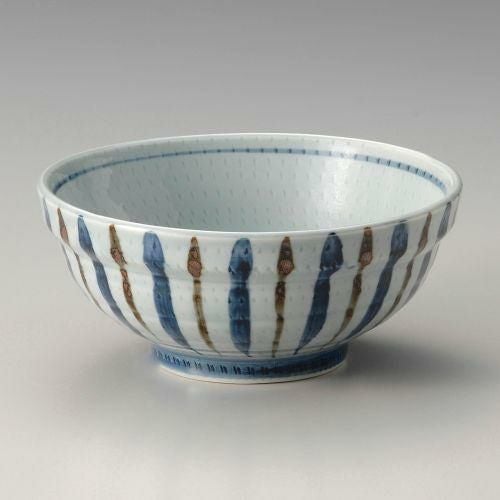 トチリ二色十草玉渕6.8丼 φ20.5×9cm 309-129