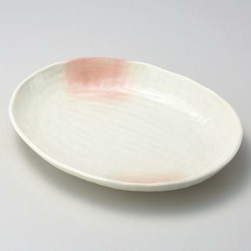 ピンク吹だえん大皿 37×29×5cm 165-139