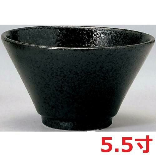 有明 切立深口5.5丼黒耀10個入