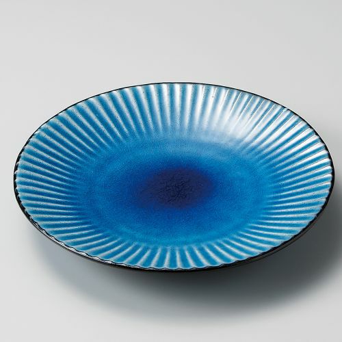 黒土化粧しのぎ7.0皿(トルコ) φ22×3.5cm 206-129