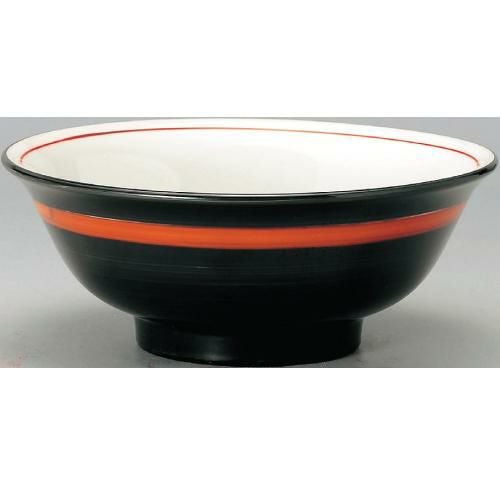 丼 高台7.0丼黒巻赤帯 10個入