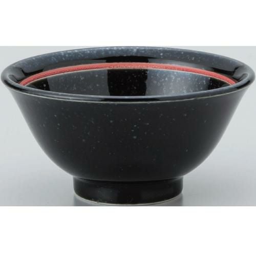 玄 黒御影赤ライン 反3.6碗 10個入